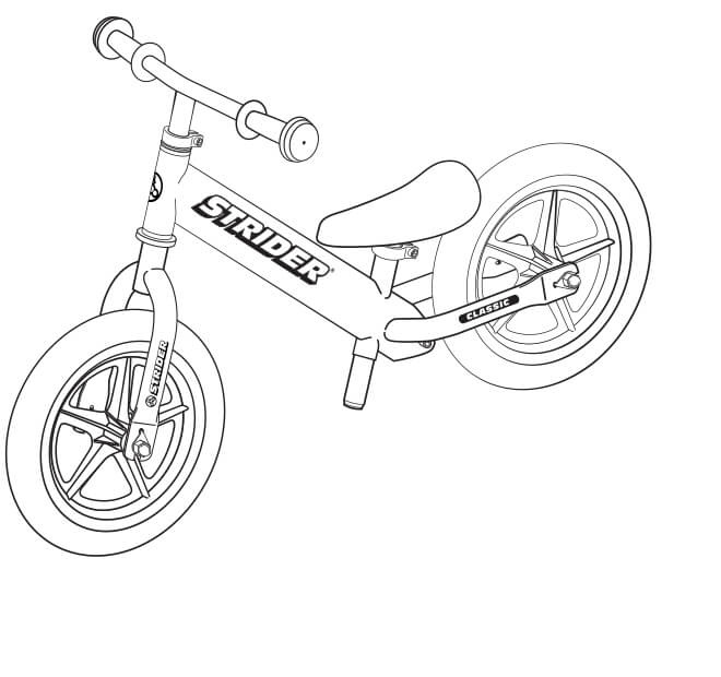 illustration Strider 12 Classic balance bike full specs