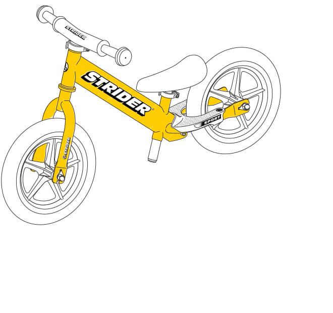 illustration Strider 12 Sport balance bike frame